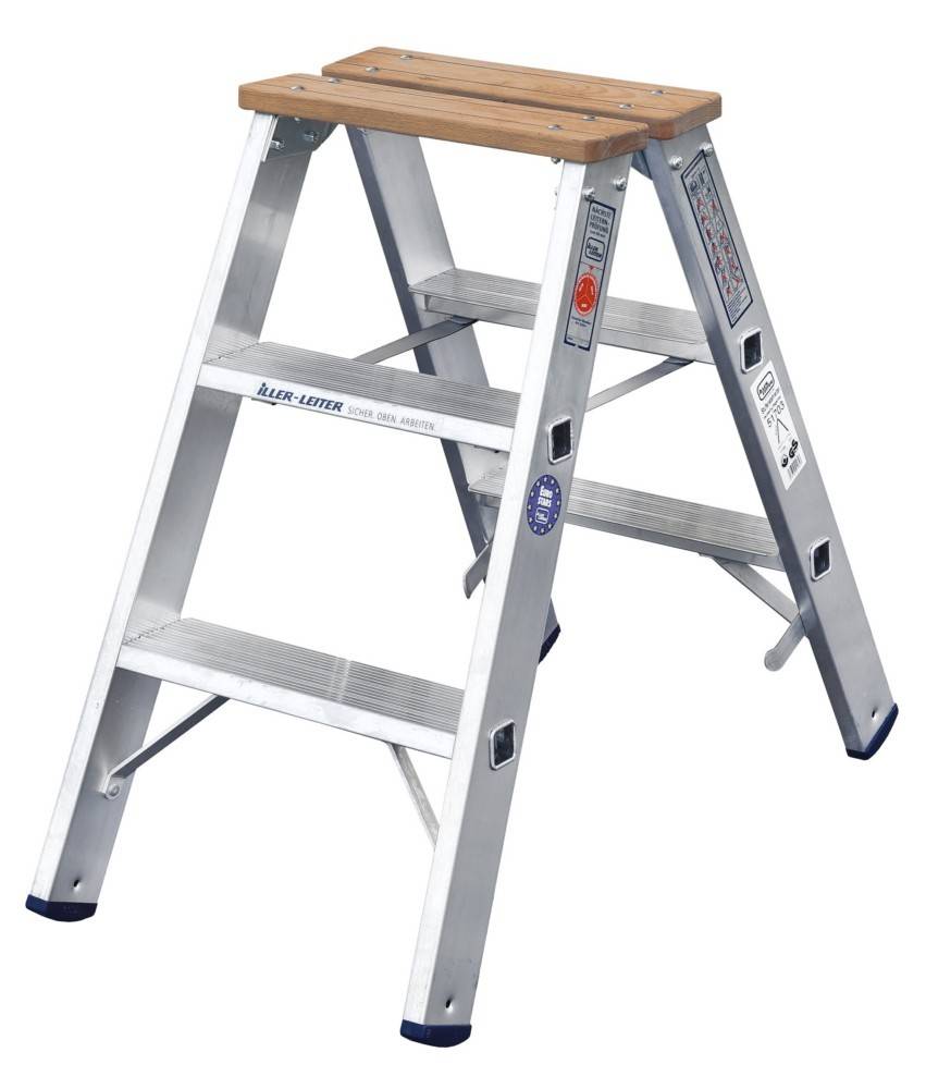 ILLER-LEITER Stufenstehleiter beidseit. 51703