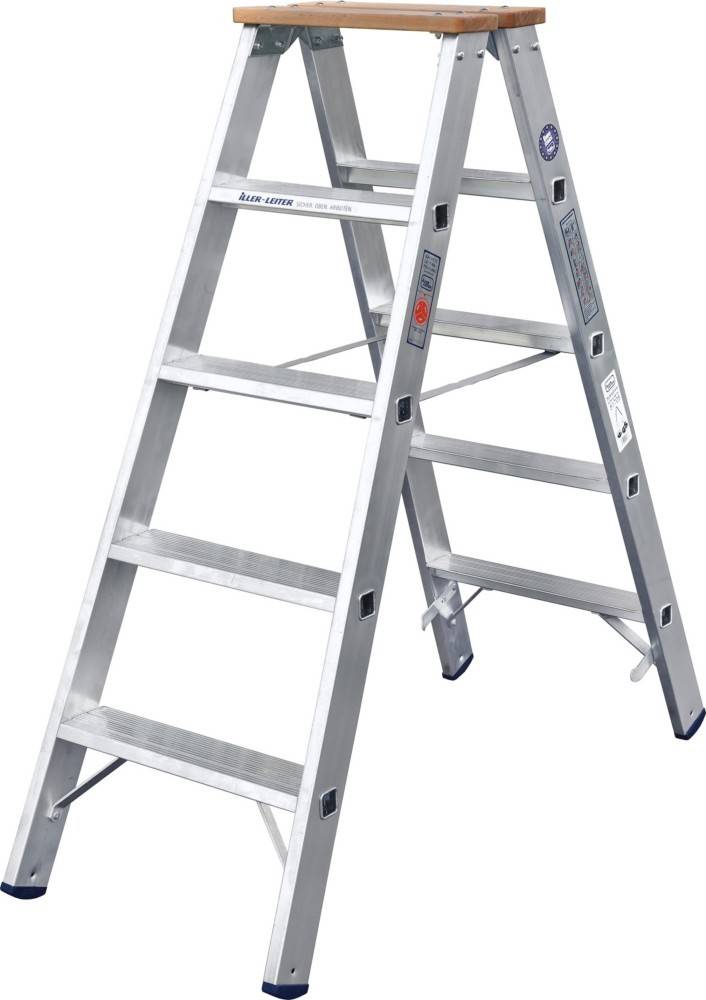 ILLER-LEITER Stufenstehleiter beidseit. 51705