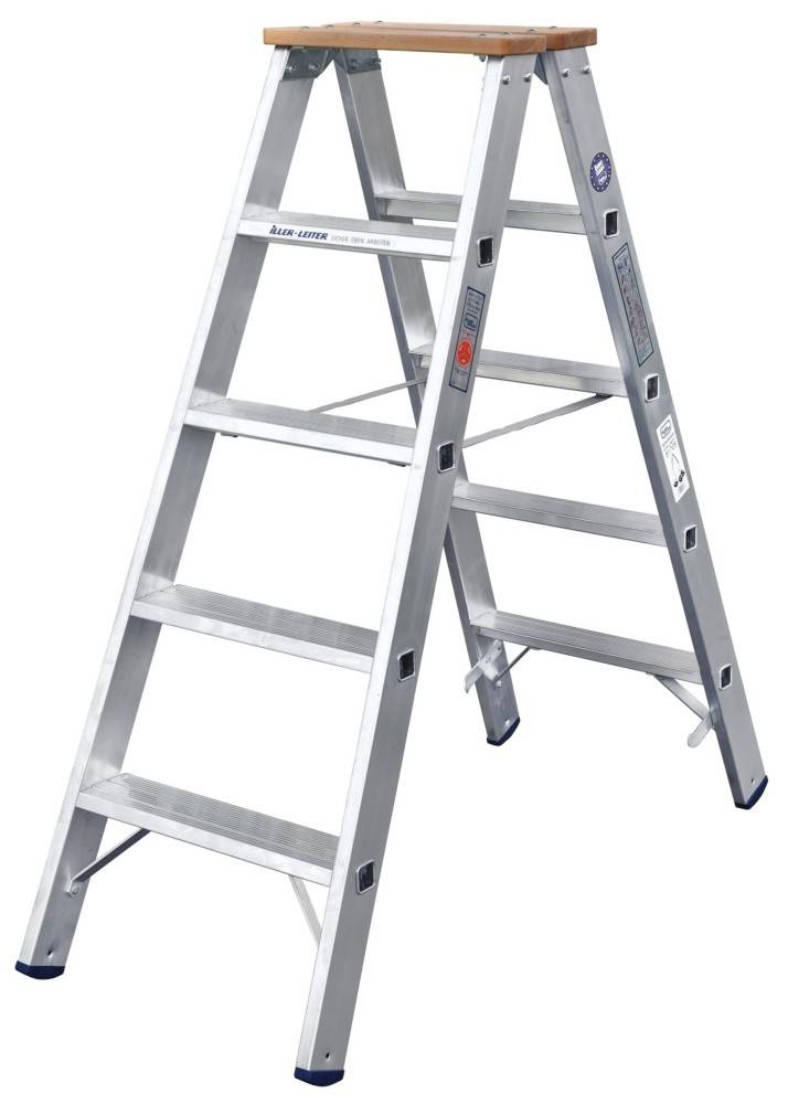 ILLER-LEITER Stufenstehleiter beidseit. 51705