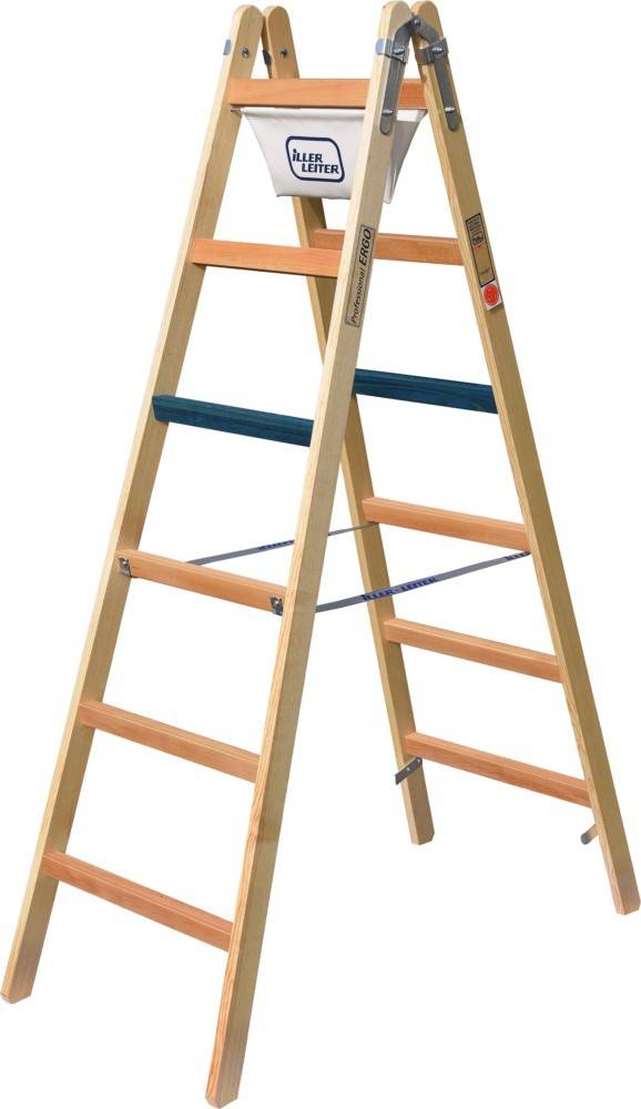 ILLER-LEITER Breitsprossenstehleiter 1107-7