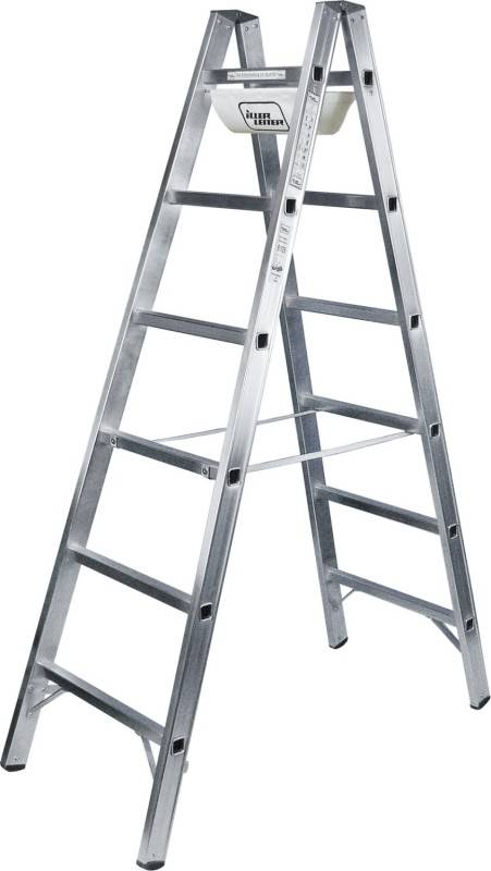 ILLER-LEITER Sprossenstehleiter Alu 2x1 6114