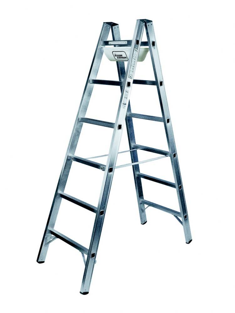 ILLER-LEITER Sprossenstehleiter Alu 2x1 6114