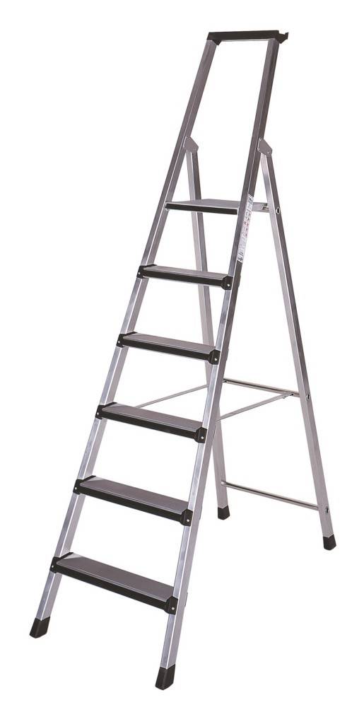 ILLER-LEITER Stufenstehleiter Alu elox. 48204