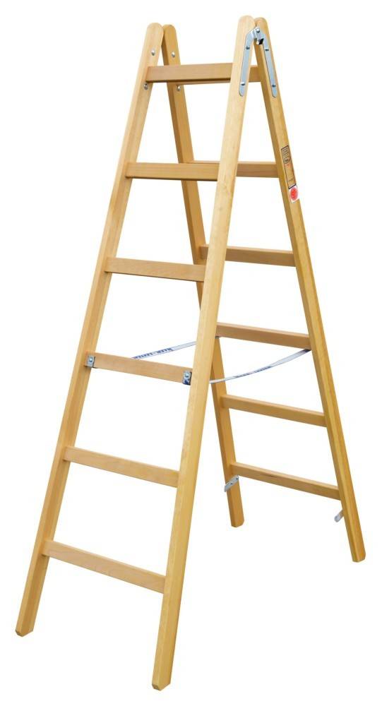 ILLER-LEITER Sprossenstehleiter Holz 1103