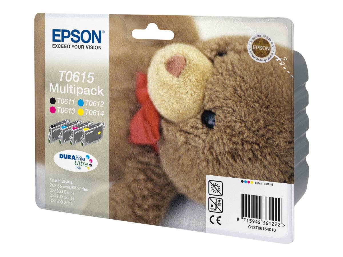 Epson T0615 multipack - 4er-Pack - 32 ml - Schwarz, Gelb, Cyan, Magenta - Origin