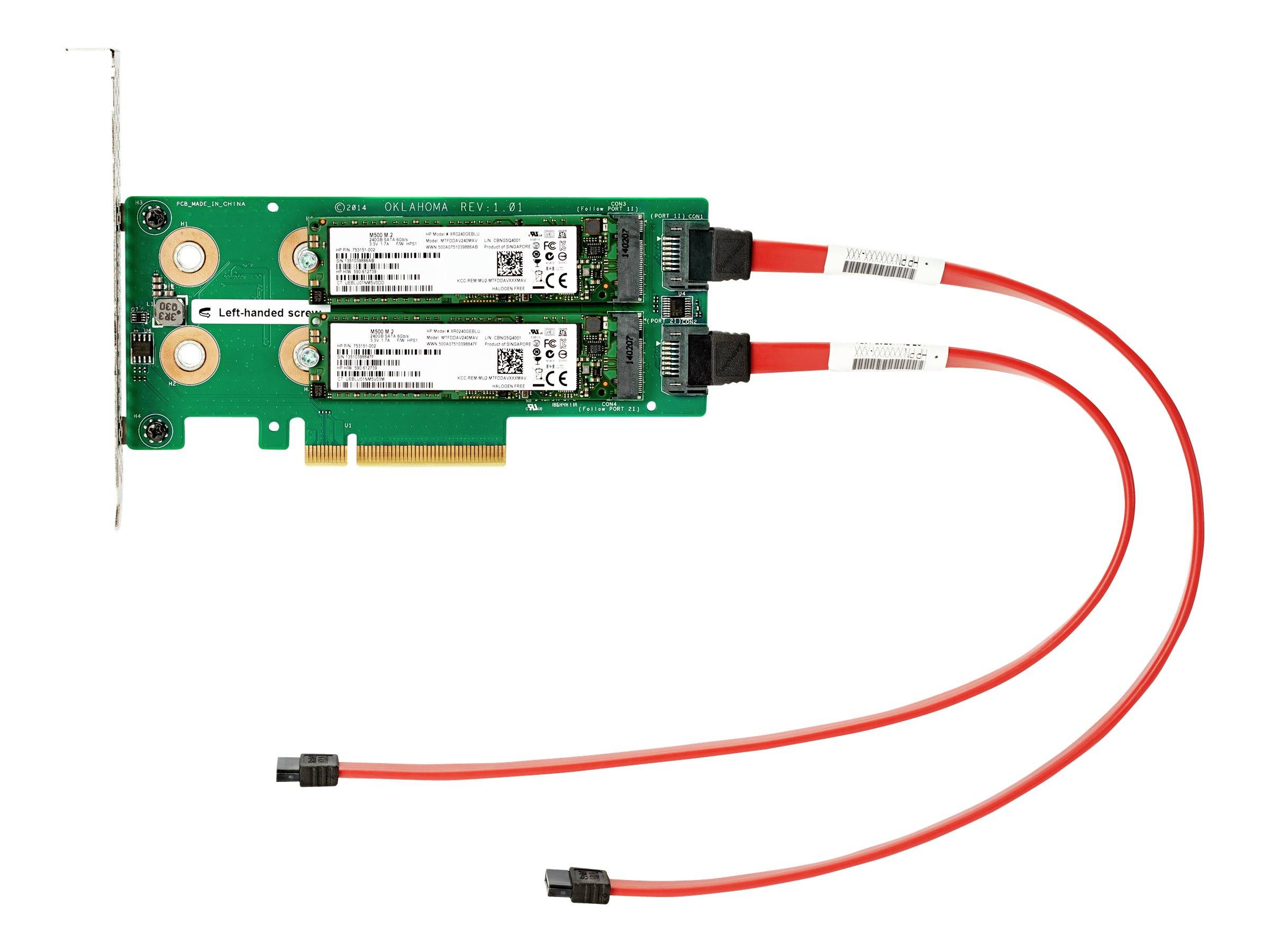 HPE Universal SATA HHHL M.2 Kit - Schnittstellenadapter - M.2 - M.2 Card - PCIe