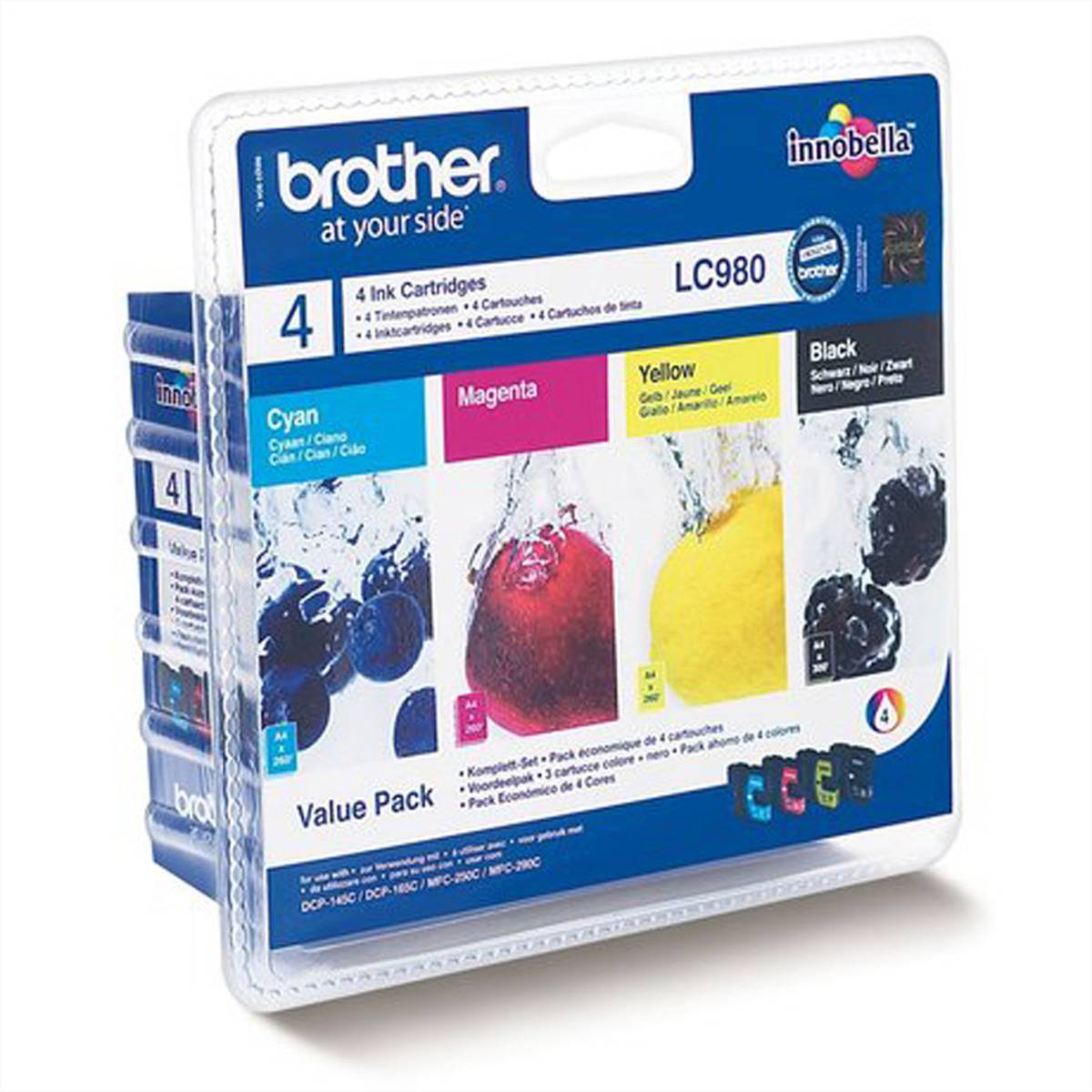 Brother LC980VALBP - 4er-Pack - Schwarz, Gelb, Cyan, Magenta