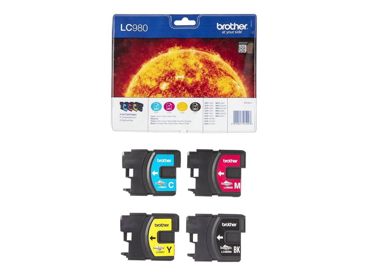 Brother LC980VALBP - 4er-Pack - Schwarz, Gelb, Cyan, Magenta