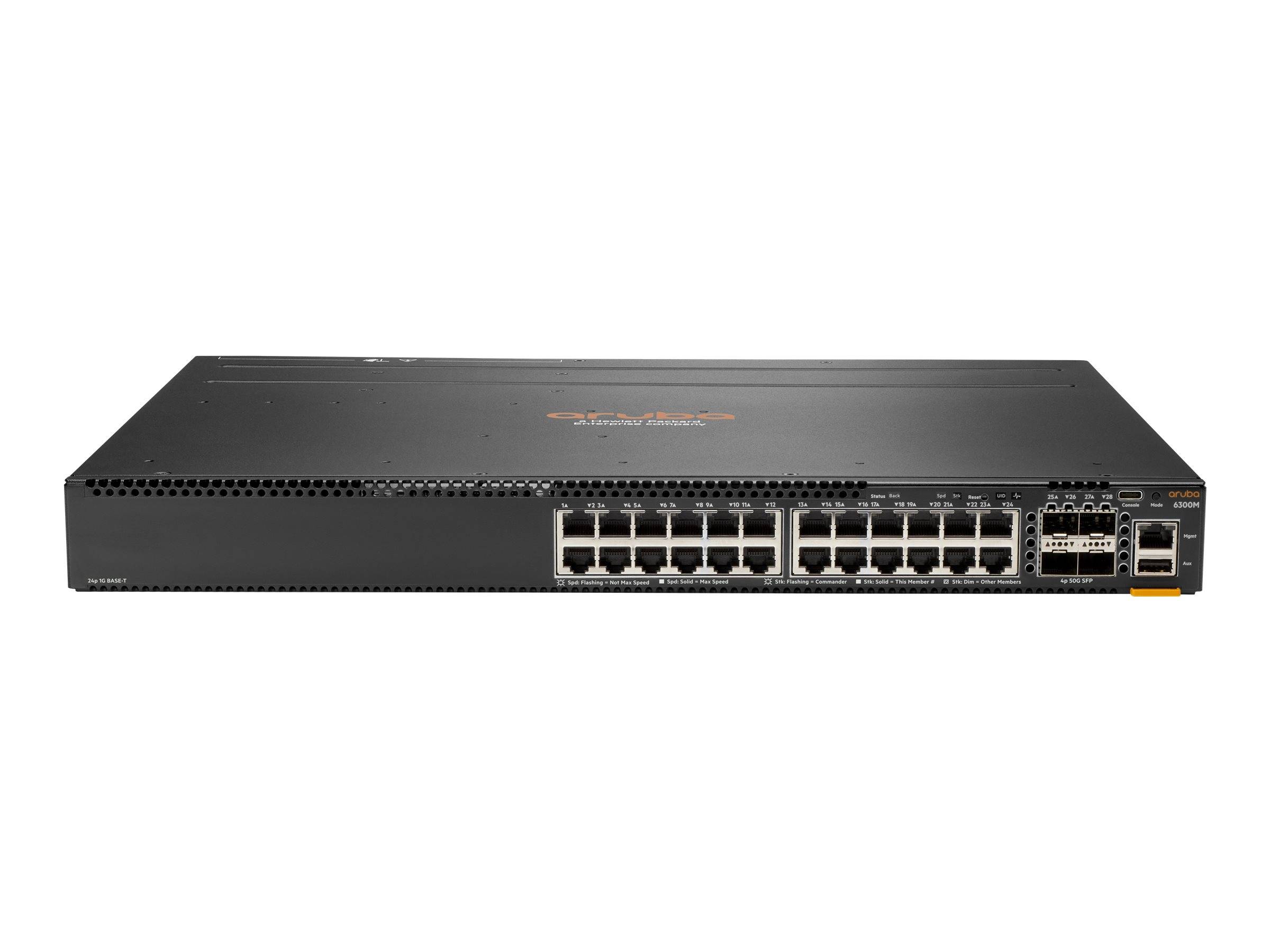 HPE Aruba 6300M - Switch - L3 - managed - 24 x 10/100/1000 + 4 x 1 Gigabit / 10 Gigabit / 25 Gigabit / 50 Gigabit SFP56