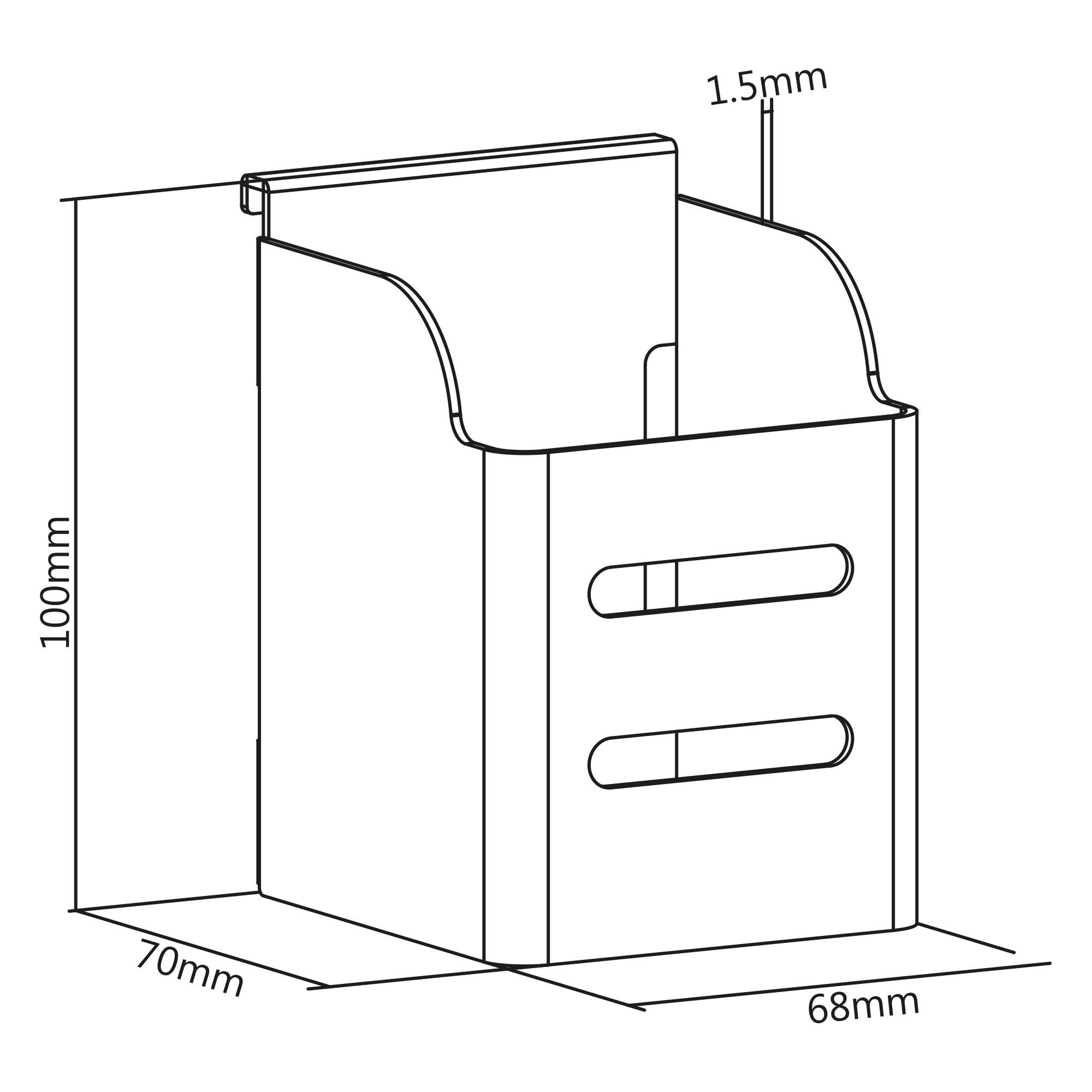 INLINE - Slatwall Stiftebox - weiß