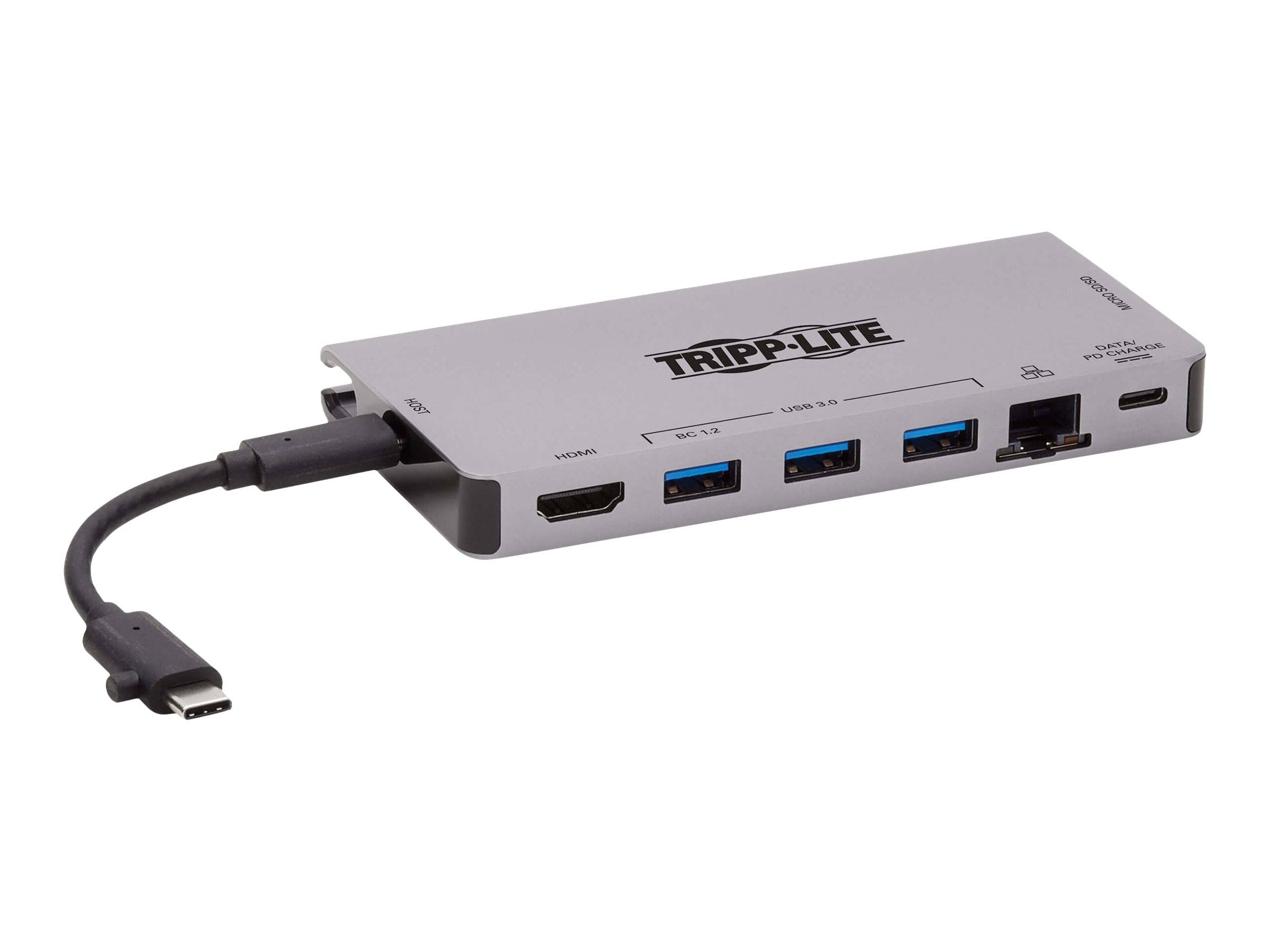 TRIPP - Eaton Tripp Lite Series USB C Docking Station USB Hub 4k w/ HDMI, Gbe Gigabit Ethernet, SD Card Reader, PD Charg