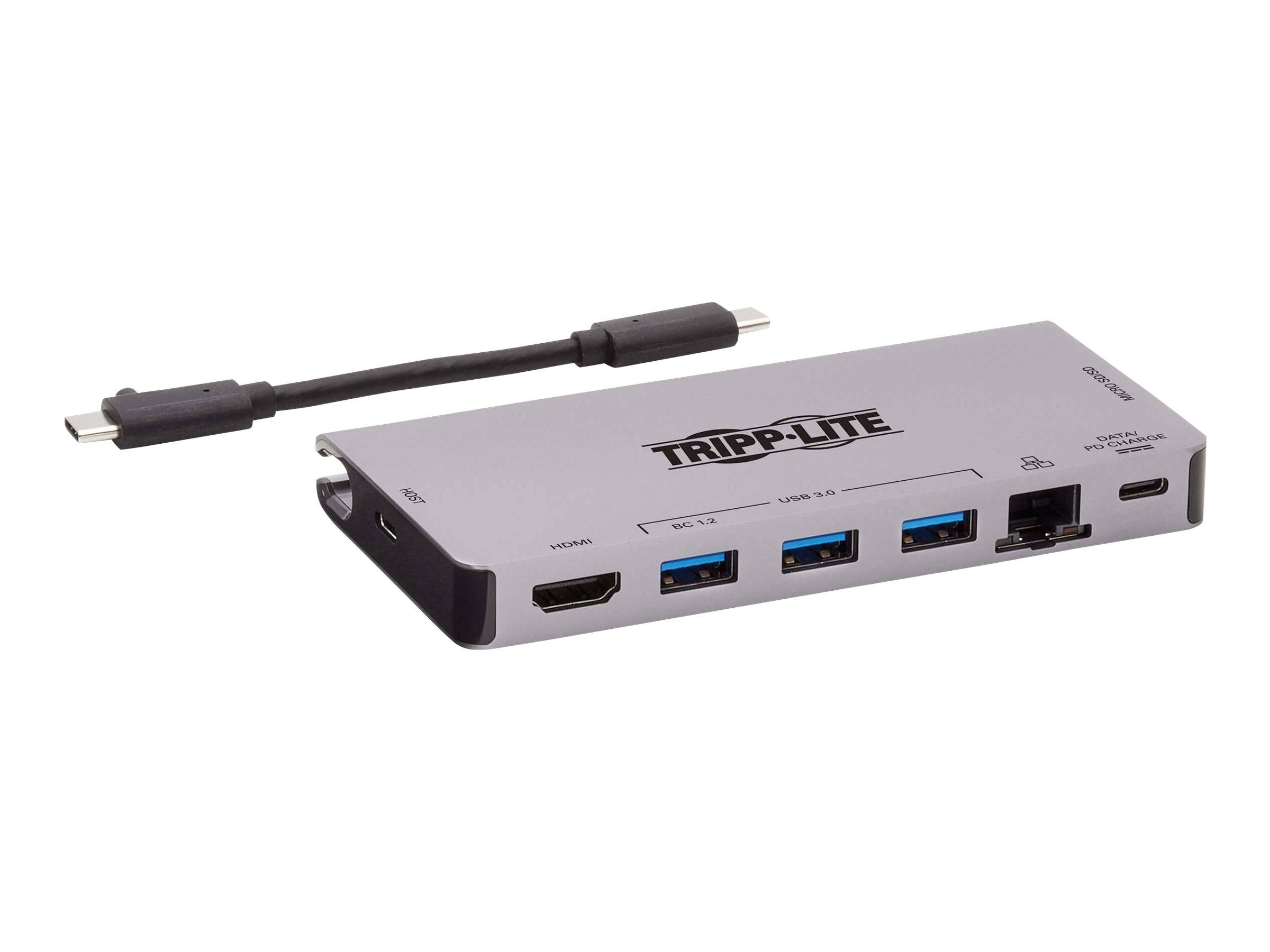 TRIPP - Eaton Tripp Lite Series USB C Docking Station USB Hub 4k w/ HDMI, Gbe Gigabit Ethernet, SD Card Reader, PD Charg