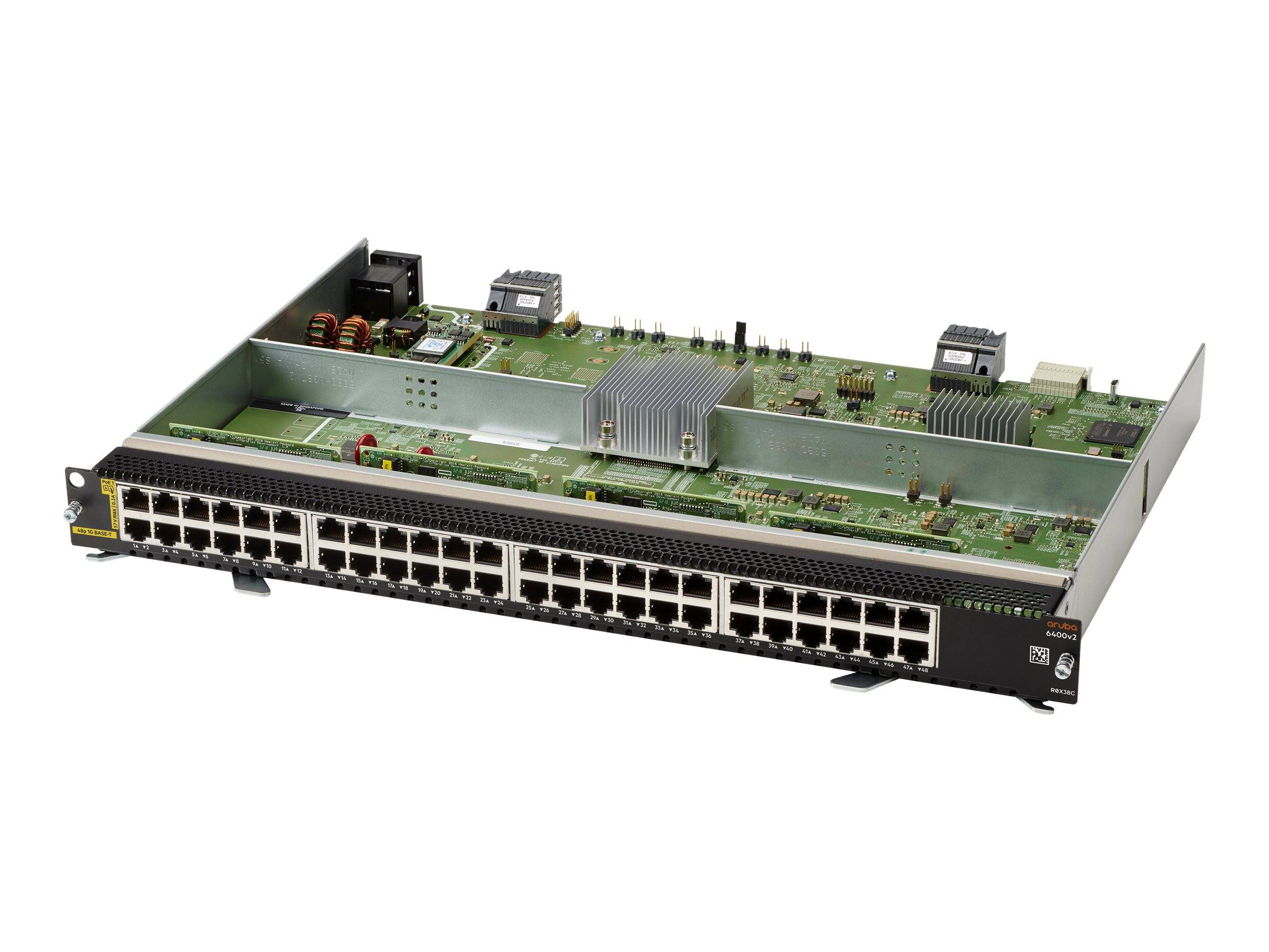 HPE Aruba 6400 48-port 1GbE Class 4 PoE v2 Module - Switch - L3 - 48 x 10/100/10