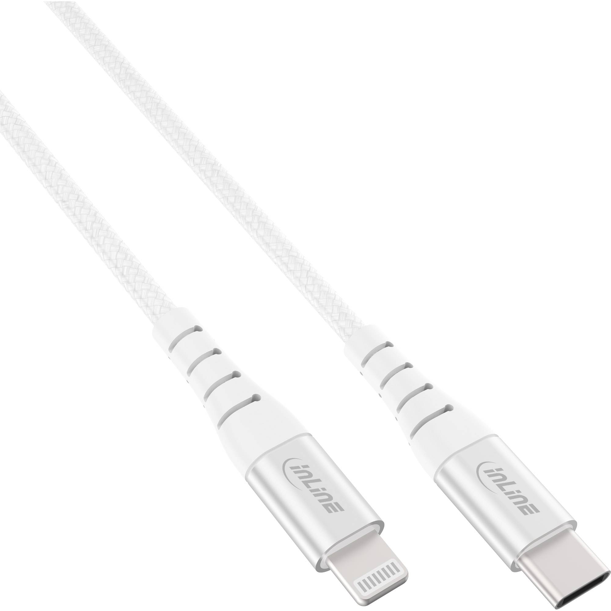 INLINE - USB-C Lightning Kabel - für iPad - iPhone - iPod - silber/Alu - 2m MFi