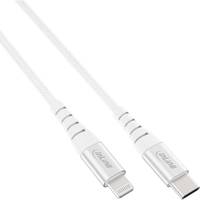 INLINE - USB-C Lightning Kabel - für iPad - iPhone - iPod - silber/Alu - 2m MFi