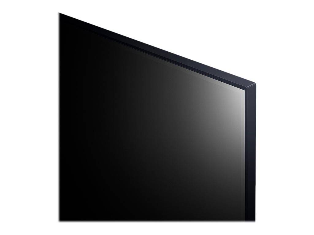 Flachbildfernseher oder Monitor in einem Winkel auf weißem Hintergrund gezeigt, mit ausgeschaltetem Bildschirm.