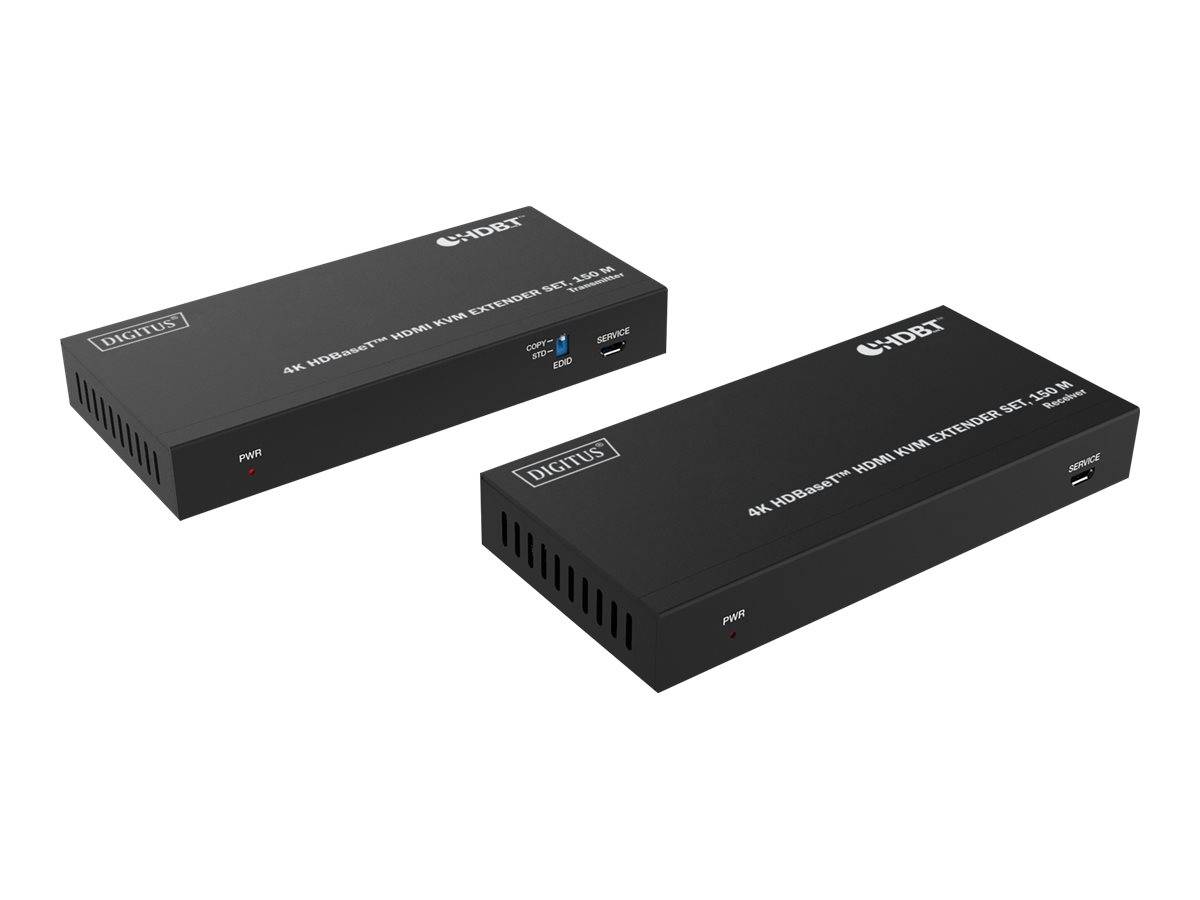 DIGITUS - 4K HDBaseT HDMI KVM Extender Set, 150 m