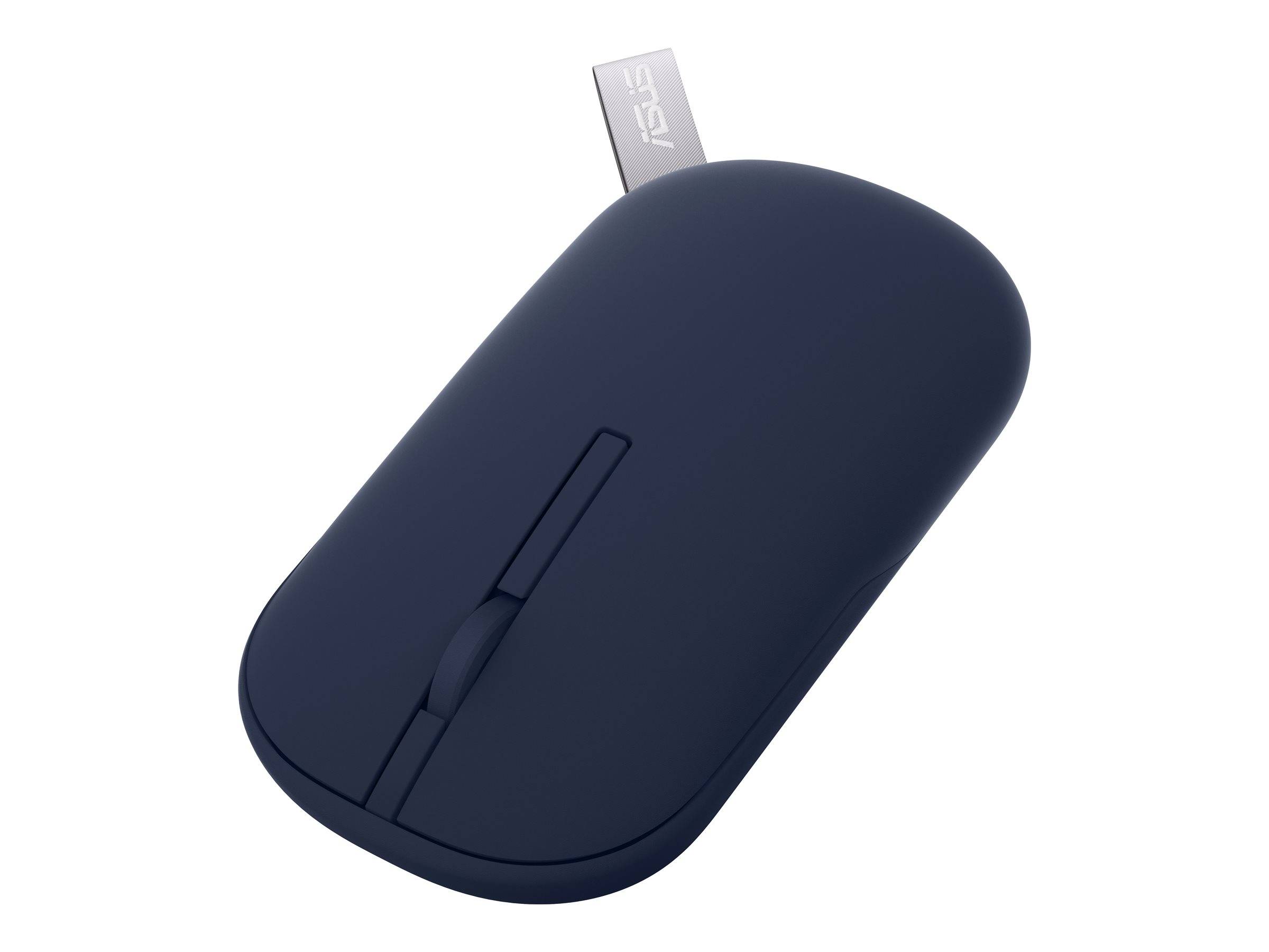 ASUS MD100 - Maus - rechts- und linkshändig - optisch - kabellos - 2.4 GHz, Bluetooth 5.0 LE - kabelloser Empfänger (USB)