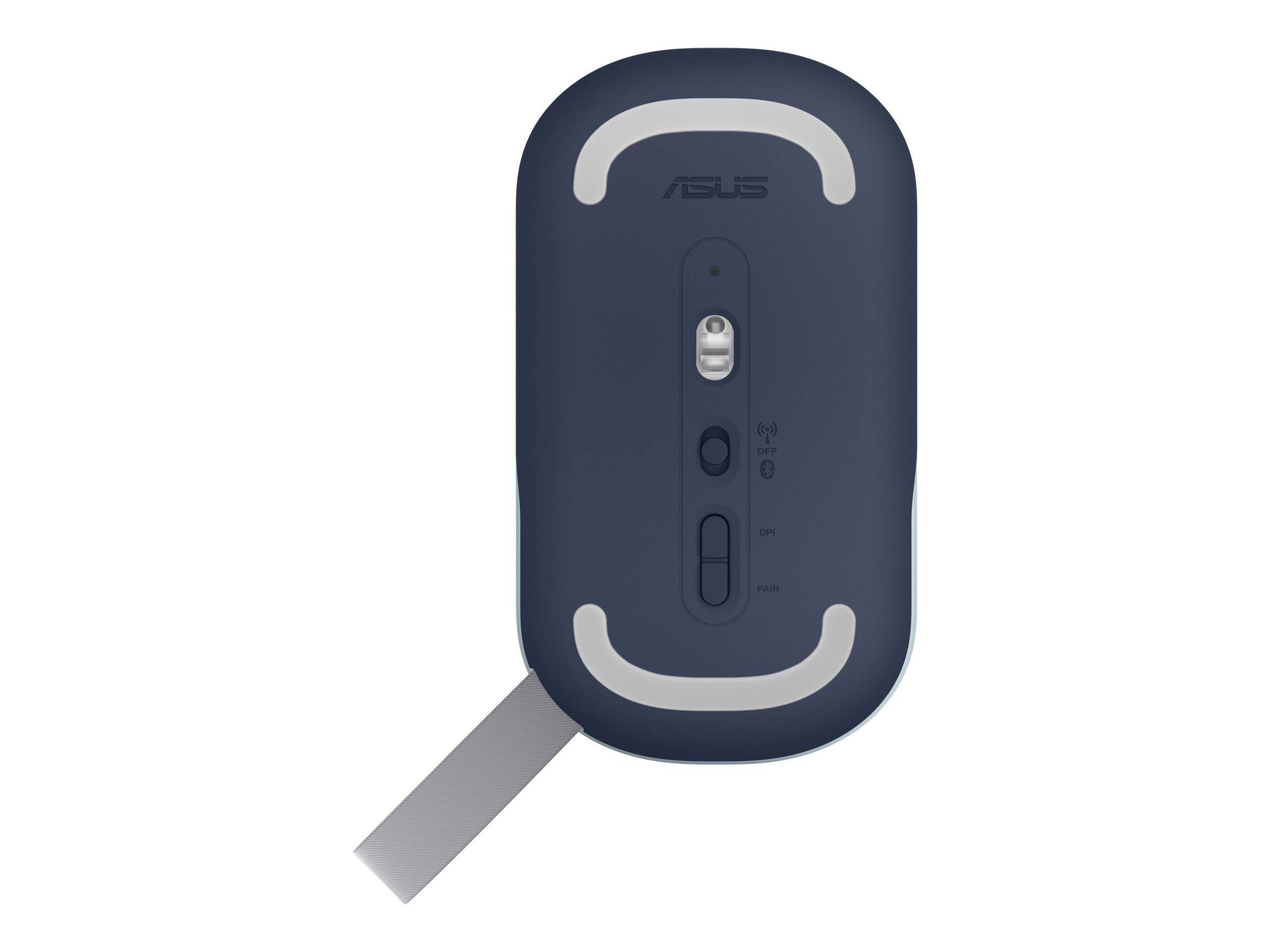 ASUS MD100 - Maus - rechts- und linkshändig - optisch - kabellos - 2.4 GHz, Bluetooth 5.0 LE - kabelloser Empfänger (USB)