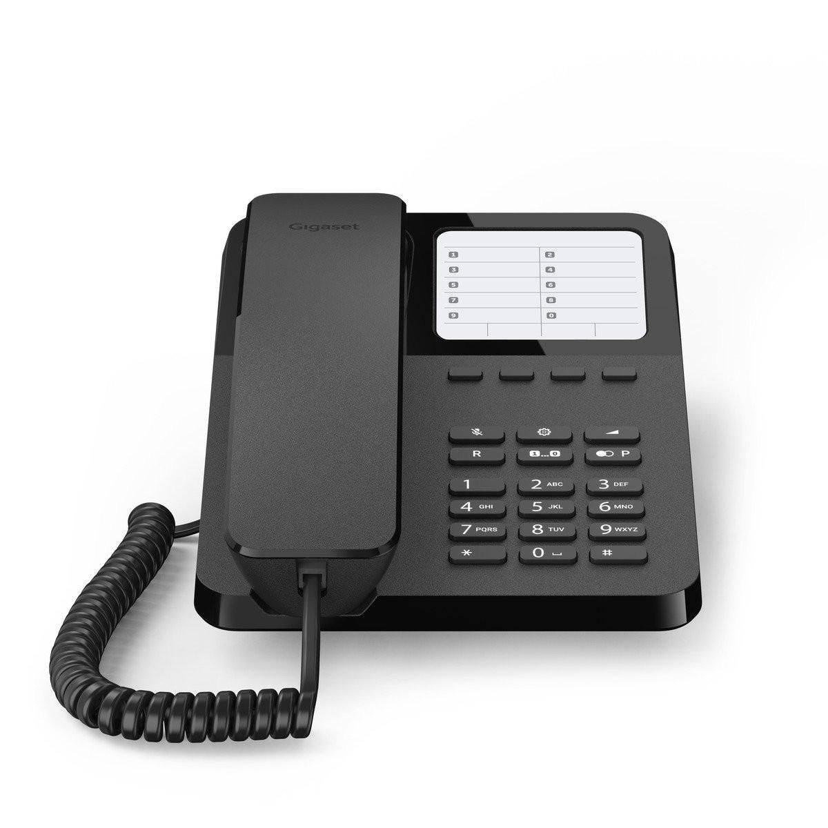 Gigaset Desk 400 - Telefon mit Schnur - Schwarz - MFV- /Impulswahl - Wahlwiederh