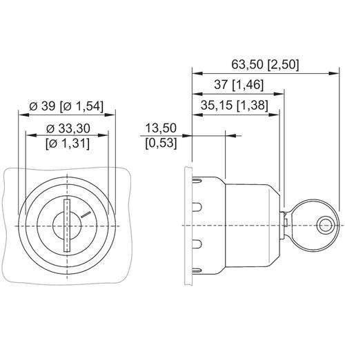 Stahl Schlüsselschaltervorsatz 244569