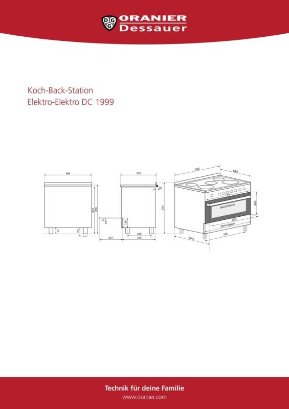 Oranier Koch-Back-Station Elektro DC 1999 eds