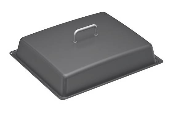 Deckel HEZ633001 für Profi-Pfanne anthrazit-silber emailliert