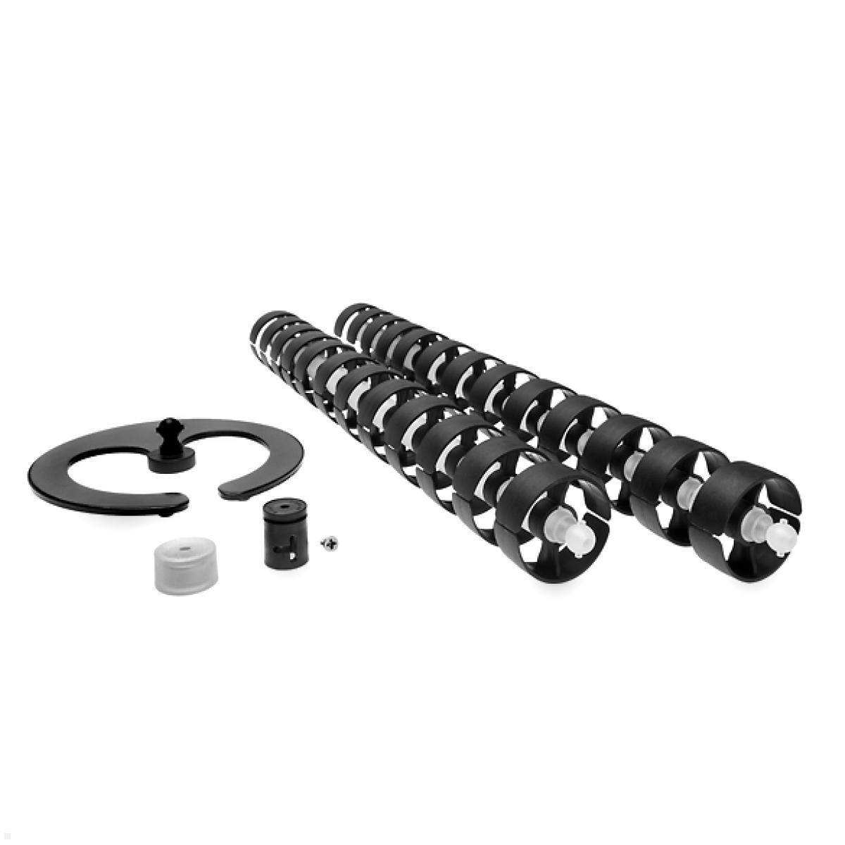 TecLines TKS002B Kabelschlange Set 100 cm mit Tischbefestigung und Bodenplatte, ...