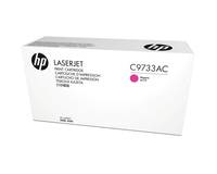 HP LaserJet Tonerkassette in einer Schachtel mit der Bezeichnung C9733AC und einem magentafarbenen Farbpunkt.