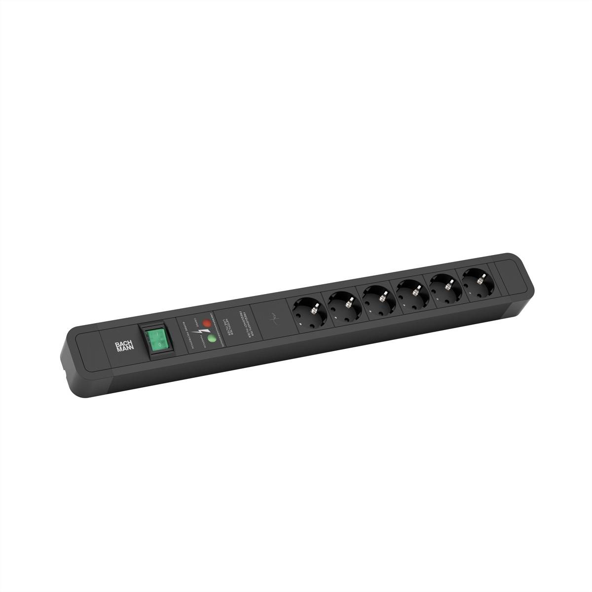 Bachmann Primo 2, 2 m, 1,5 mm², Schwarz, 6 AC-Ausgänge