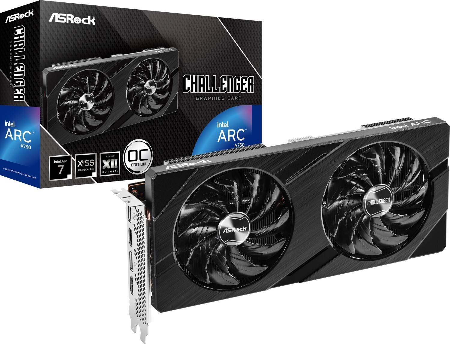 Arc A750 8 GB GDDR6 PCIe 4.0 x16 2 x HDMI 2 x DisplayPort