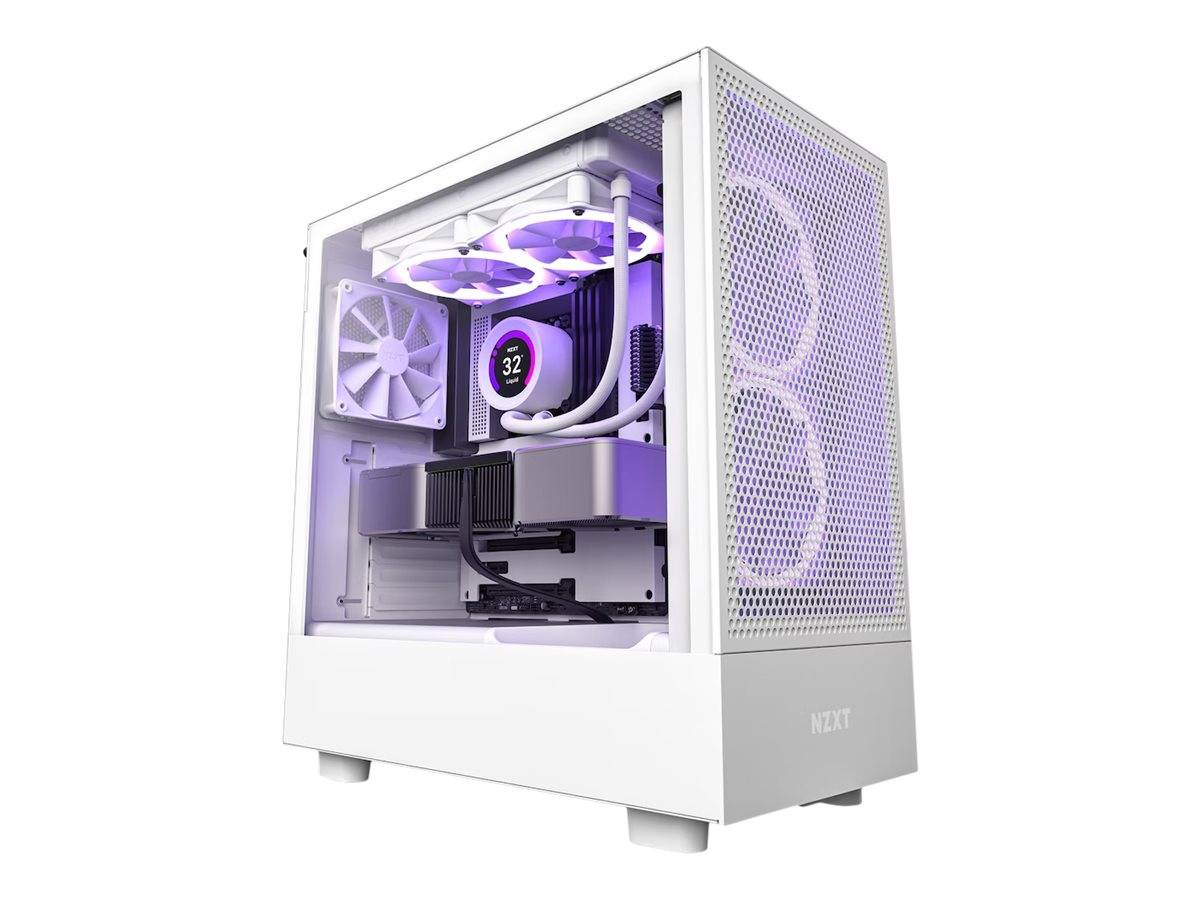 NZXT H series H5 Flow - Mid tower - E-ATX - Seitenteil mit Fenster (gehärtetes Glas)