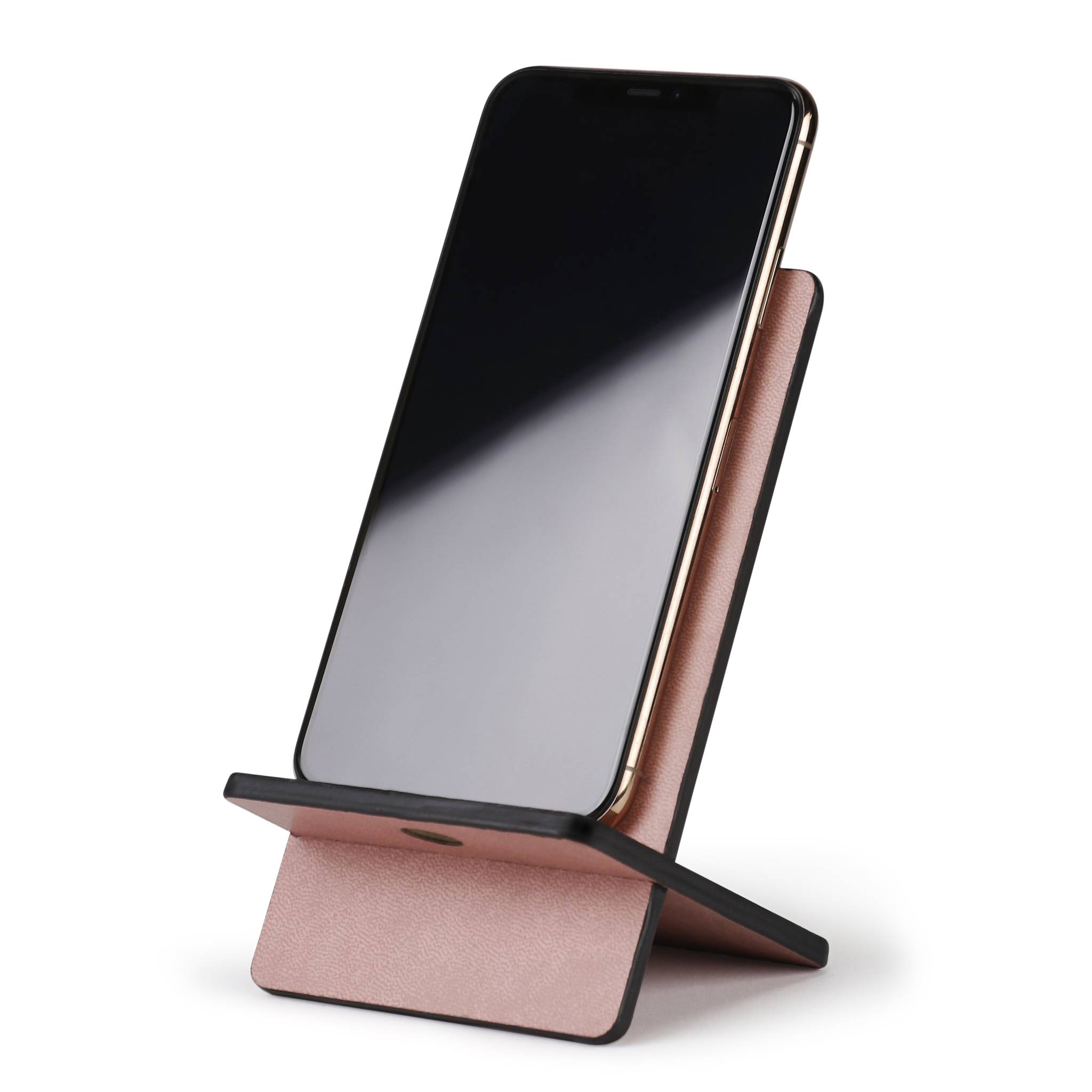 Rhodia Handyhalter italienischem Kunstleder 13x8x8,5 cm Rosenholz 194415C