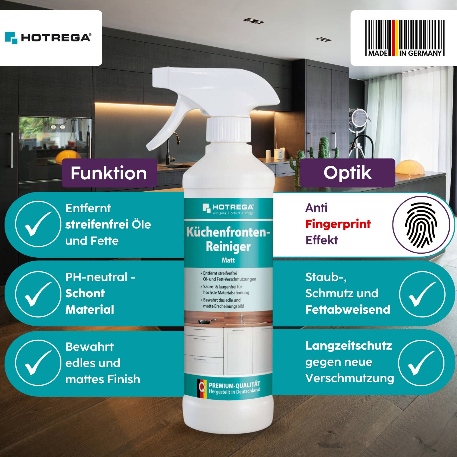 HOTREGA Küchenset Reinigung und Pflege Matt 5-teilig