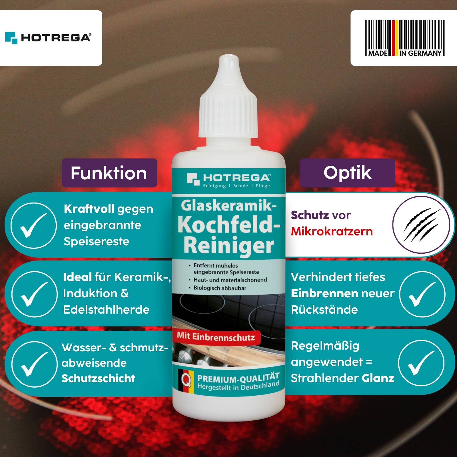 HOTREGA Küchenset Reinigung & Pflege Hochglanz 5-teilig