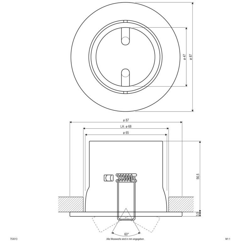 EVN Lichttechnik NV EB-Leuchte 753 013 chr/sat