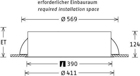 LTS Licht&Leuchten LED-Einbauleuchte PLL27410401/DALI si