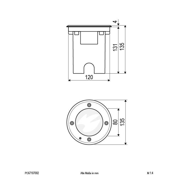 EVN Lichttechnik LED-Bodeneinbauleuchte PC67107002