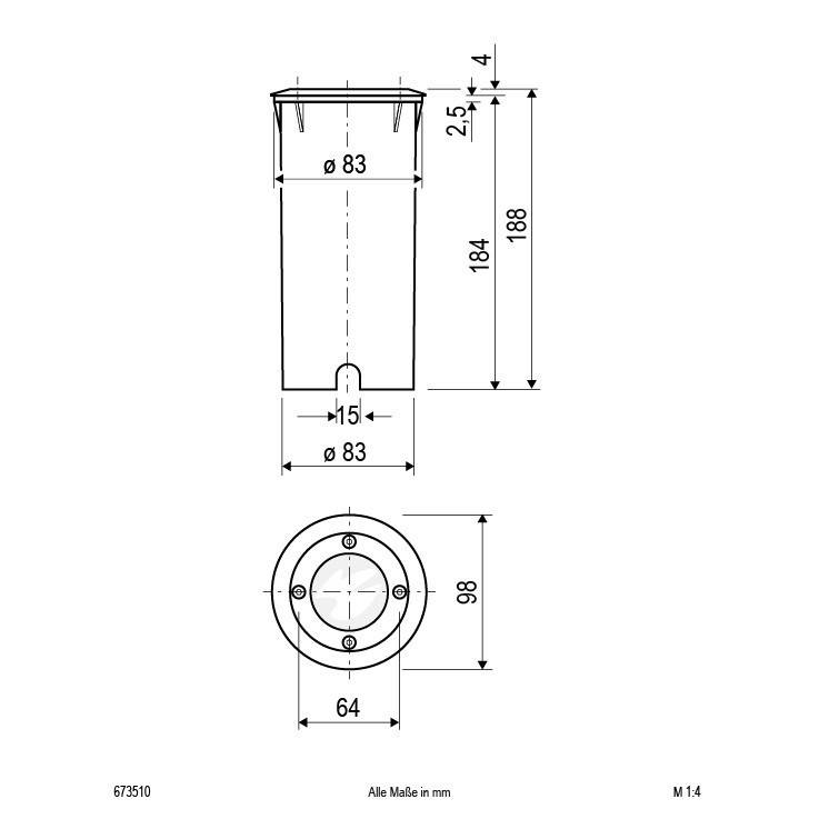 EVN Lichttechnik Boden-EB-Leuchte 673 510 eds