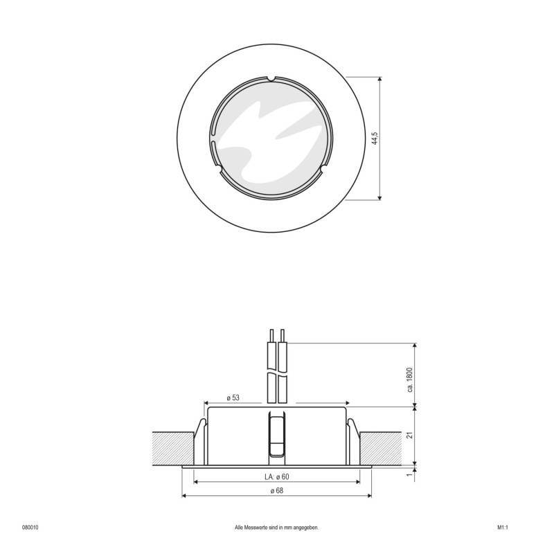 EVN Lichttechnik NV-Möbeleinbauleuchte 080 010 eds