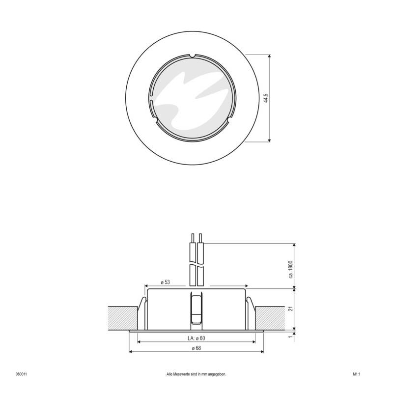 EVN Lichttechnik NV-Möbeleinbauleuchte 080 011 chr