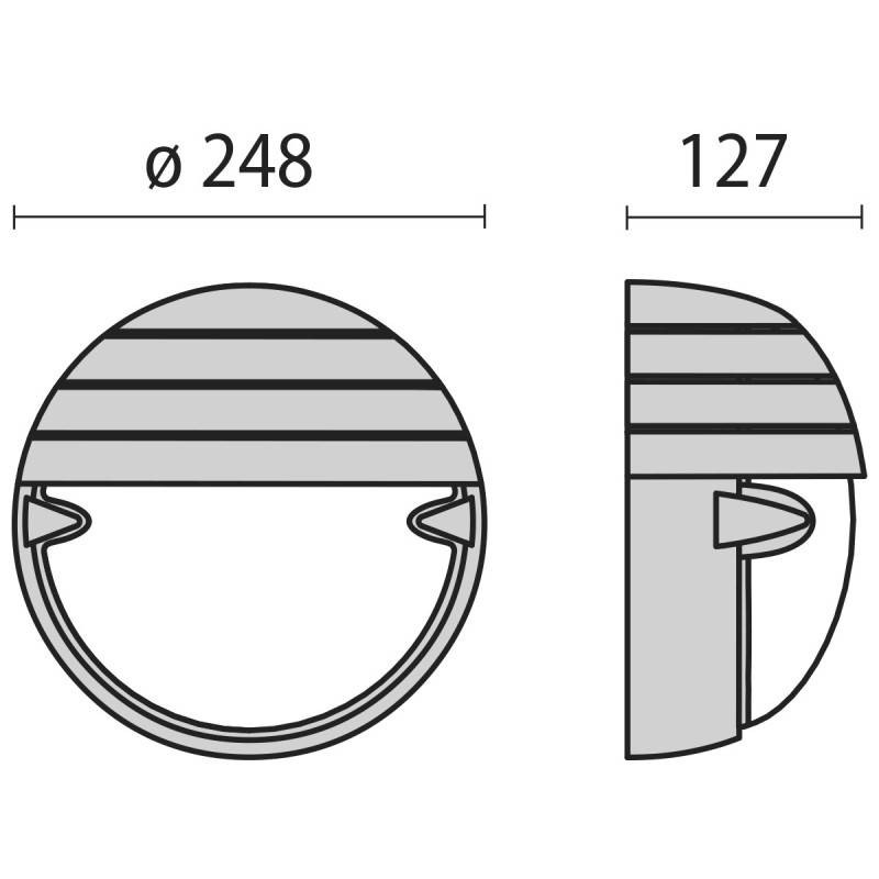 Spittler Wandleuchte CHIP TONDO 25GRILLws