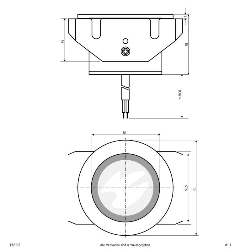 EVN Lichttechnik Power-LED-Einbauleuchte P68 132