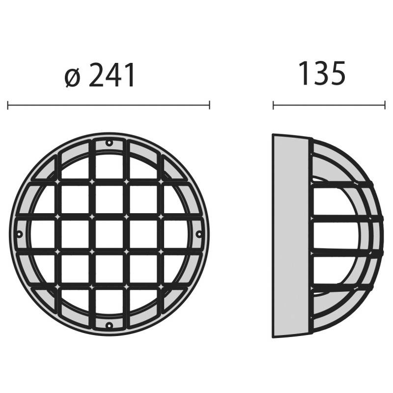 Spittler Wandleuchte EKO 21/GRILL E27 ws