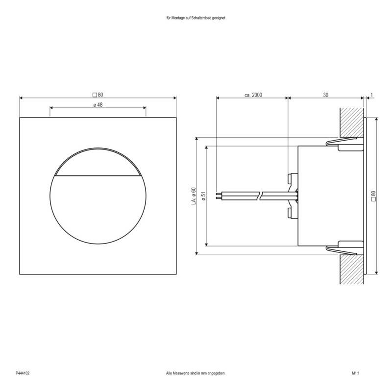 EVN Lichttechnik P-LED Wandeinbauleuchte P444102