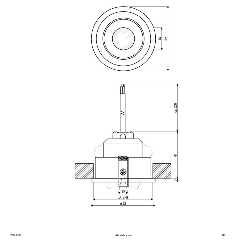 EVN Lichttechnik P-LED Einbauleuchte P 20030102 ws