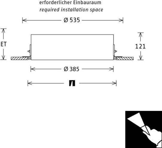 LTS Licht&Leuchten LED-Einbauleuchte PLL 25.385.30.1/DALI