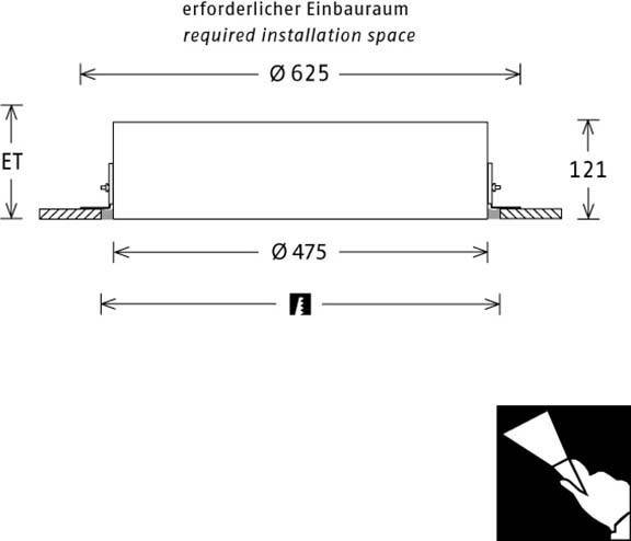 LTS Licht&Leuchten LED-Einbauleuchte PLL 25.475.30.2/DALI
