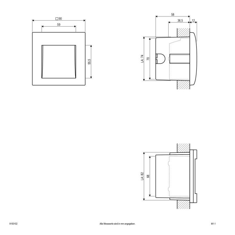 EVN Lichttechnik LED Wandeinbauleuchte 9150102