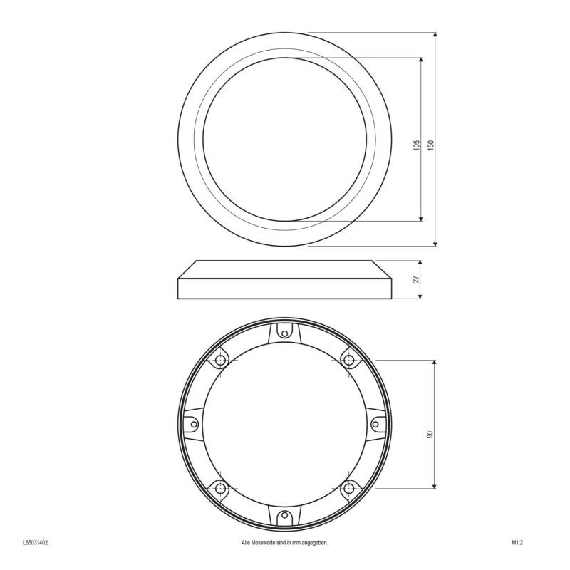 EVN Lichttechnik LED-Decken/Wandleuchte L 65031402